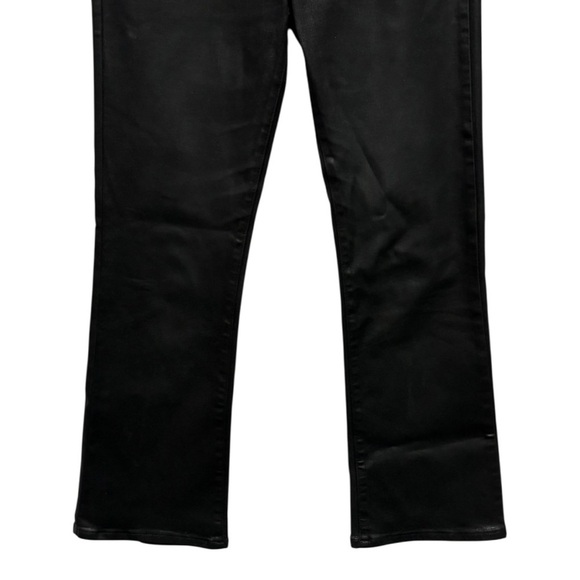 Paige Claudine Kick Flare in Black Fog Luxe Coating - Picture 6 of 9